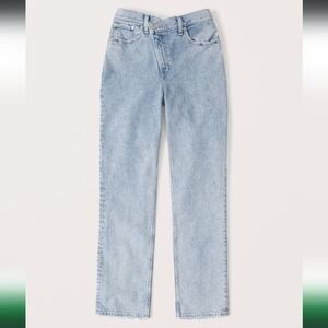 Abercrombie And Fitch Curve Love Criss Cross Waist 31 Long High Rise Straight
